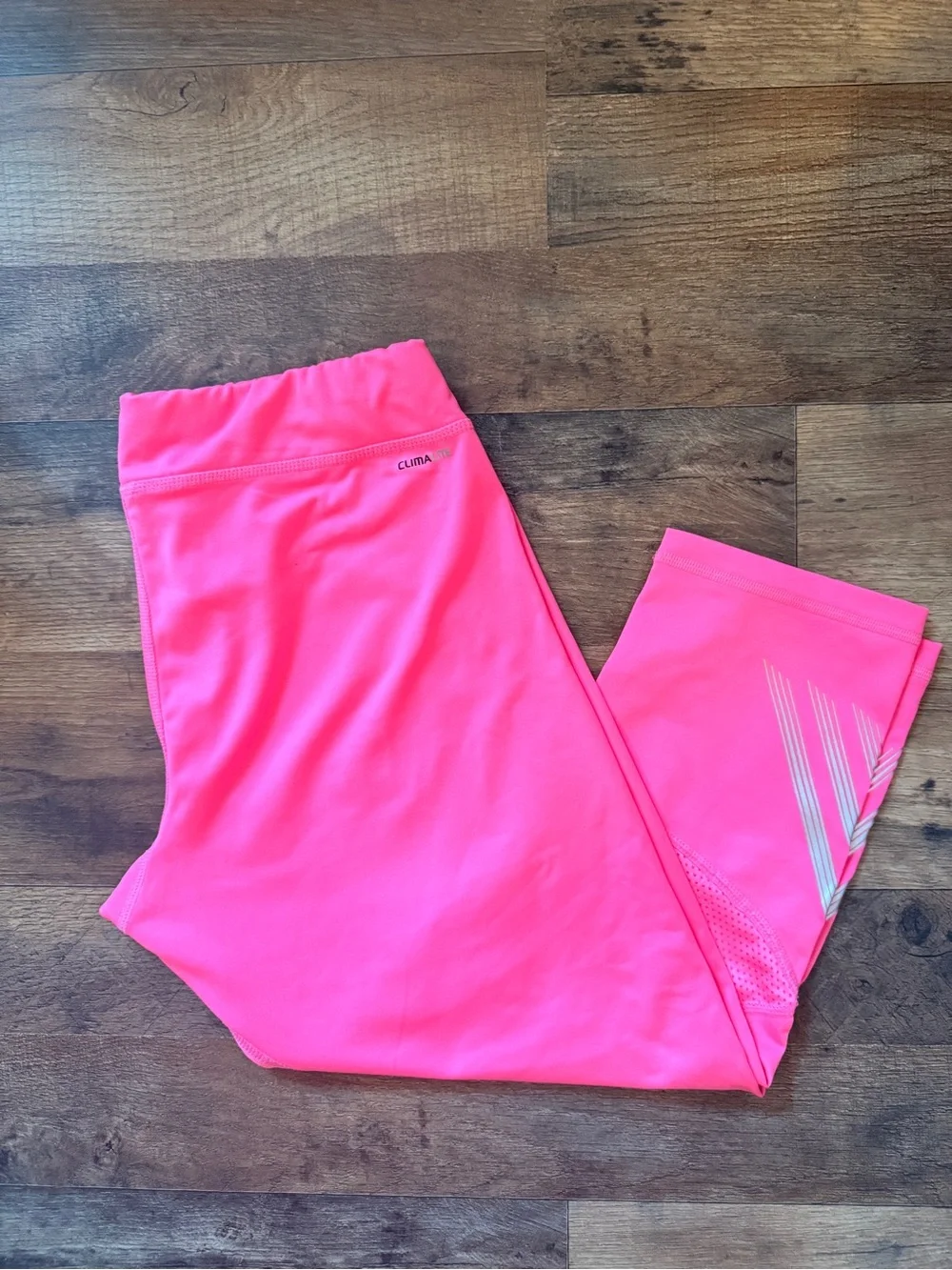 Adidas Bright Pink Athletic Capri Leggings